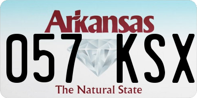 AR license plate 057KSX
