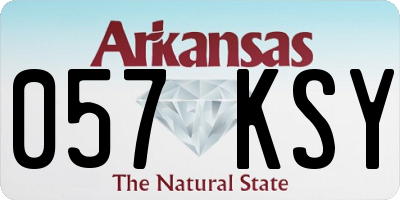 AR license plate 057KSY