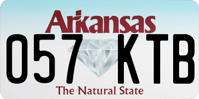 AR license plate 057KTB