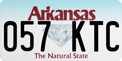 AR license plate 057KTC