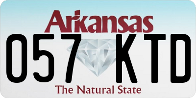 AR license plate 057KTD