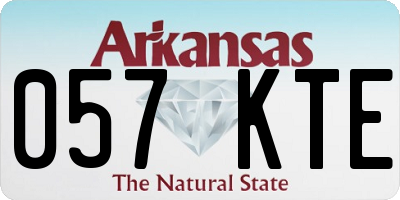 AR license plate 057KTE