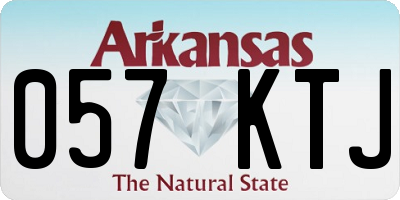 AR license plate 057KTJ