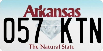 AR license plate 057KTN