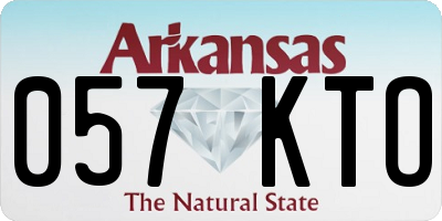 AR license plate 057KTO