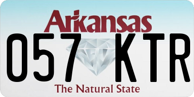 AR license plate 057KTR