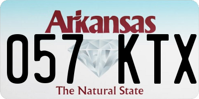 AR license plate 057KTX