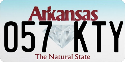 AR license plate 057KTY