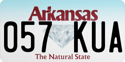 AR license plate 057KUA