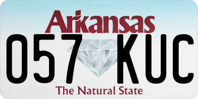AR license plate 057KUC