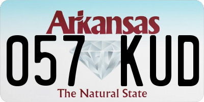 AR license plate 057KUD