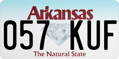 AR license plate 057KUF