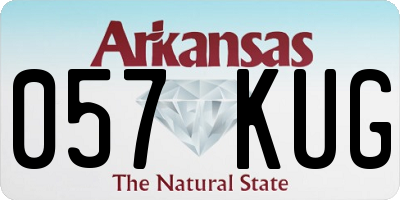 AR license plate 057KUG