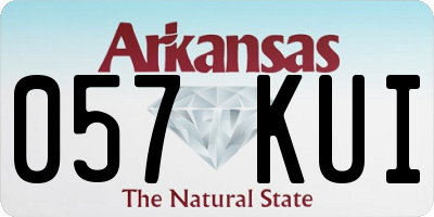 AR license plate 057KUI