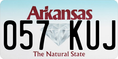 AR license plate 057KUJ