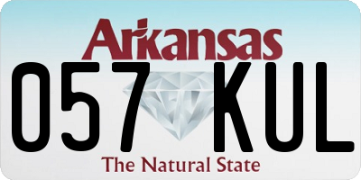 AR license plate 057KUL