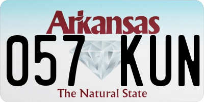 AR license plate 057KUN