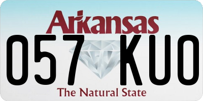 AR license plate 057KUO