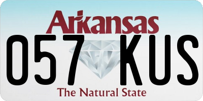 AR license plate 057KUS