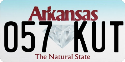 AR license plate 057KUT