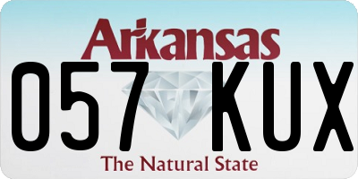 AR license plate 057KUX