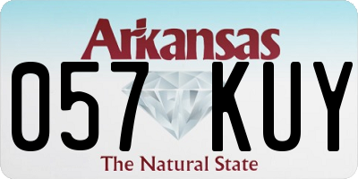 AR license plate 057KUY