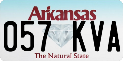 AR license plate 057KVA