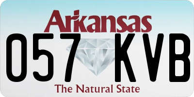 AR license plate 057KVB