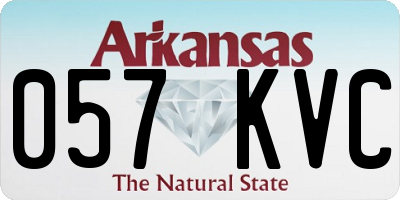 AR license plate 057KVC