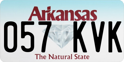 AR license plate 057KVK