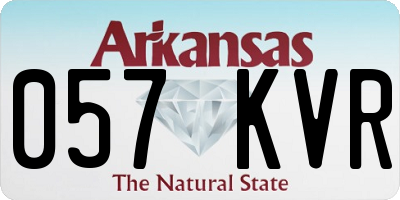 AR license plate 057KVR