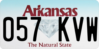 AR license plate 057KVW
