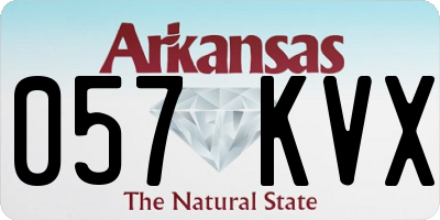 AR license plate 057KVX