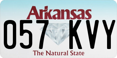 AR license plate 057KVY