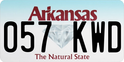 AR license plate 057KWD