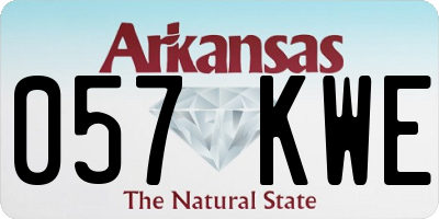 AR license plate 057KWE
