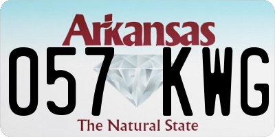 AR license plate 057KWG