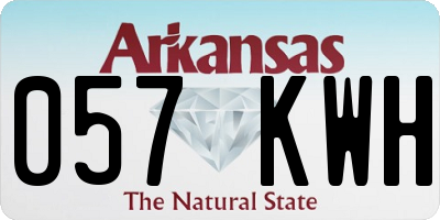 AR license plate 057KWH