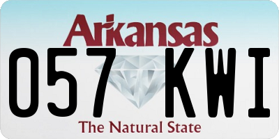 AR license plate 057KWI