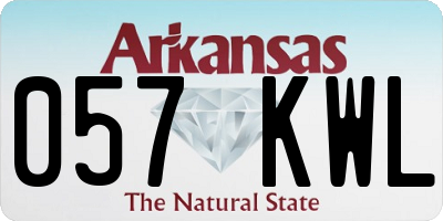 AR license plate 057KWL