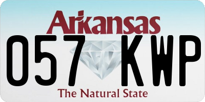AR license plate 057KWP