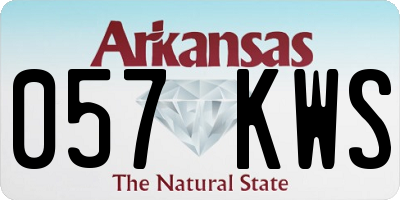 AR license plate 057KWS