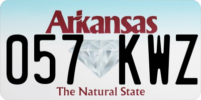 AR license plate 057KWZ
