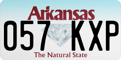 AR license plate 057KXP