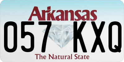 AR license plate 057KXQ