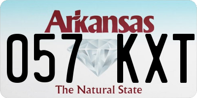 AR license plate 057KXT