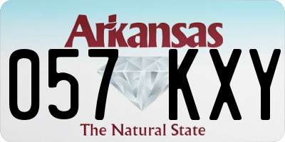 AR license plate 057KXY