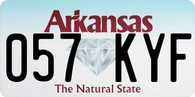 AR license plate 057KYF
