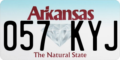 AR license plate 057KYJ