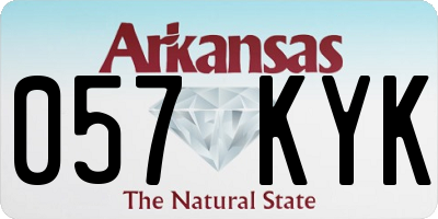 AR license plate 057KYK
